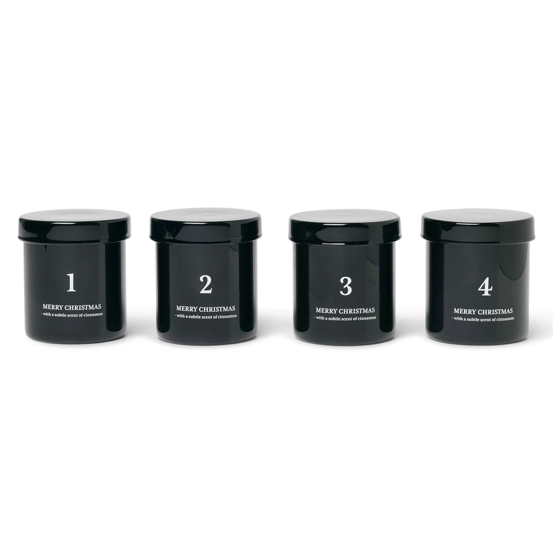 Set de 4 velas perfumadas de Adviento Ferm Living, negro Ferm Living