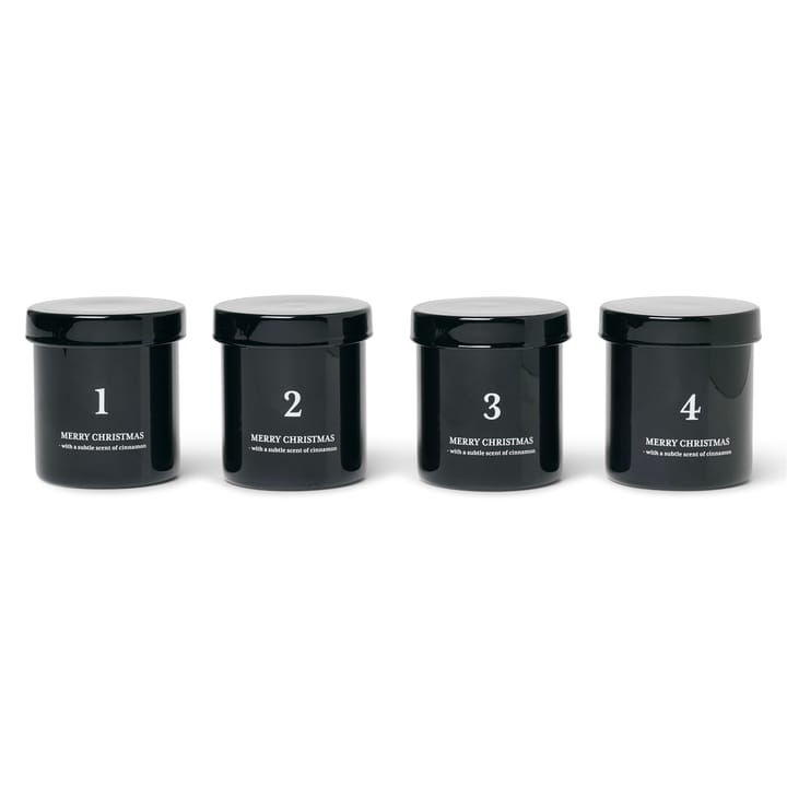 Set de 4 velas perfumadas de Adviento Ferm Living, negro Ferm Living