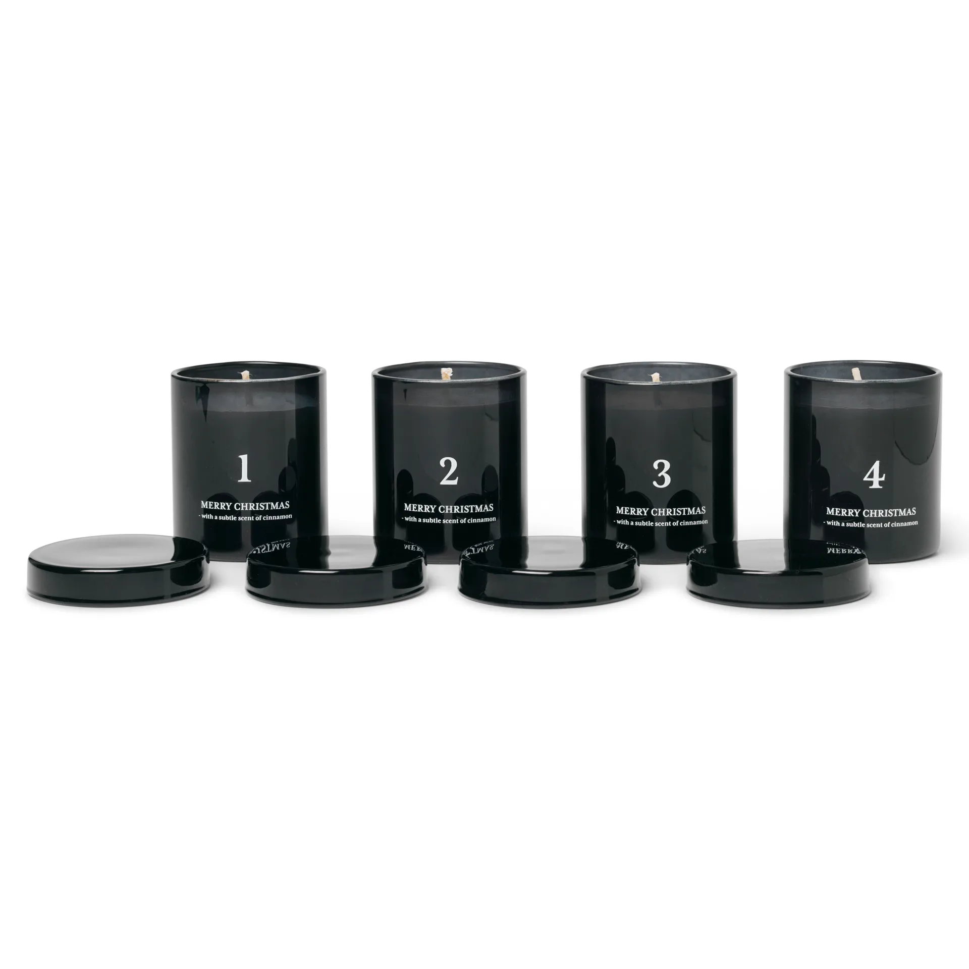 Set de 4 velas perfumadas de Adviento Ferm Living, negro Ferm Living