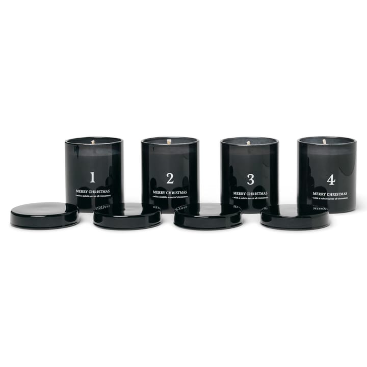 Set de 4 velas perfumadas de Adviento Ferm Living, negro Ferm Living