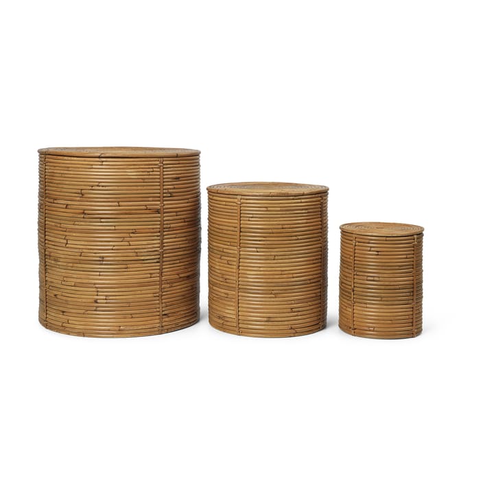 Set de almacenaje Column 3 piezas - Natural Stained - ferm LIVING