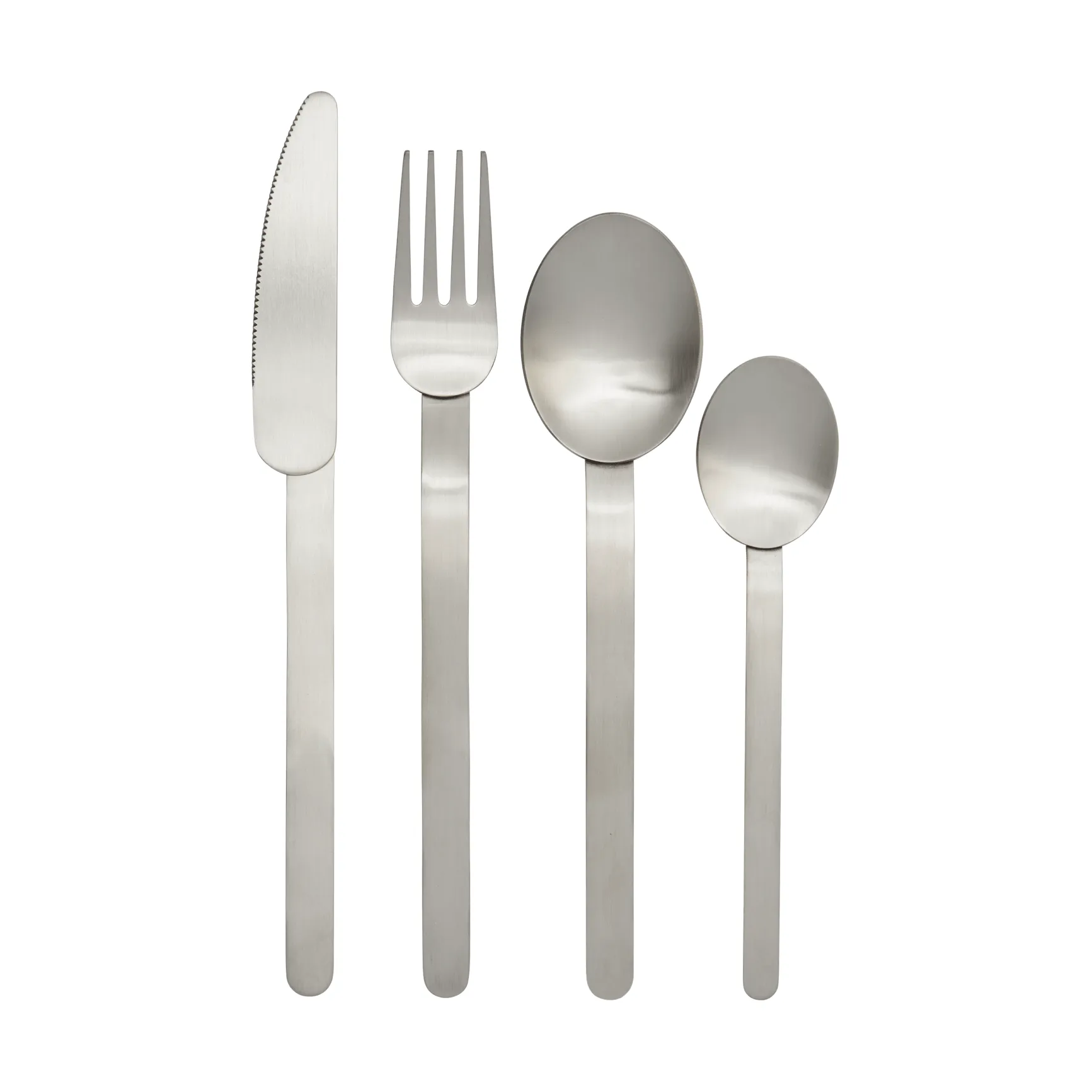 Set de cubiertos Stelo 4 piezas, Brushed Stainless Steel Ferm Living