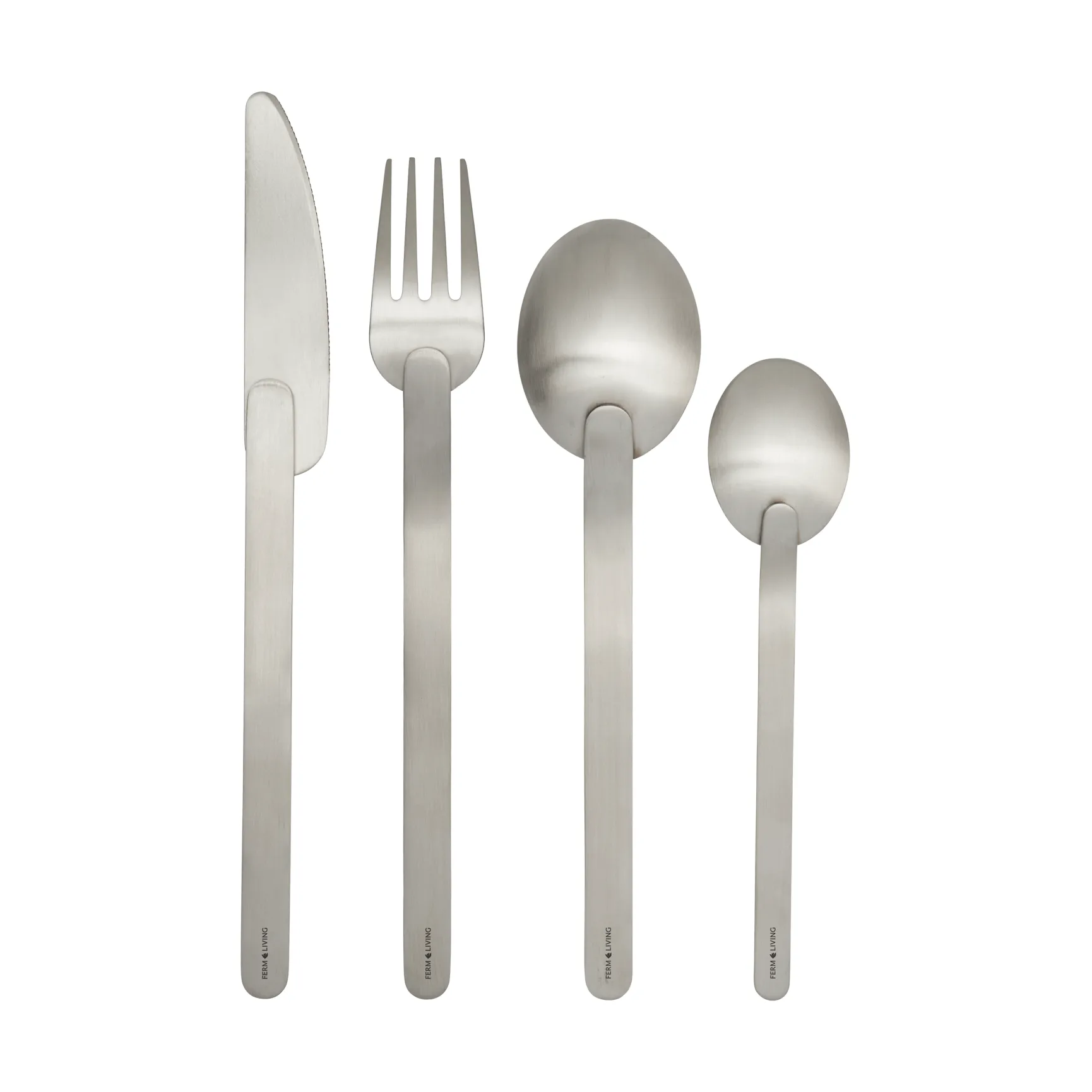 Set de cubiertos Stelo 4 piezas, Brushed Stainless Steel Ferm Living