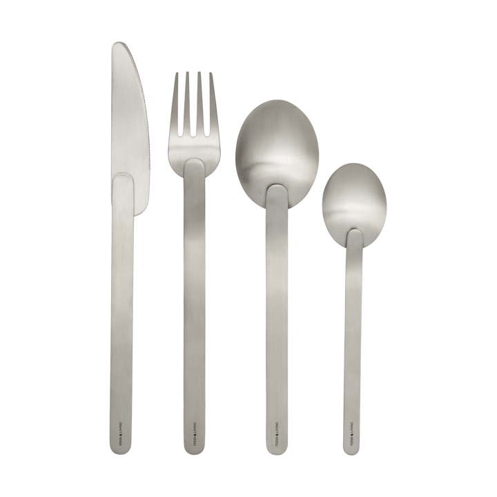 Set de cubiertos Stelo 4 piezas, Brushed Stainless Steel Ferm Living