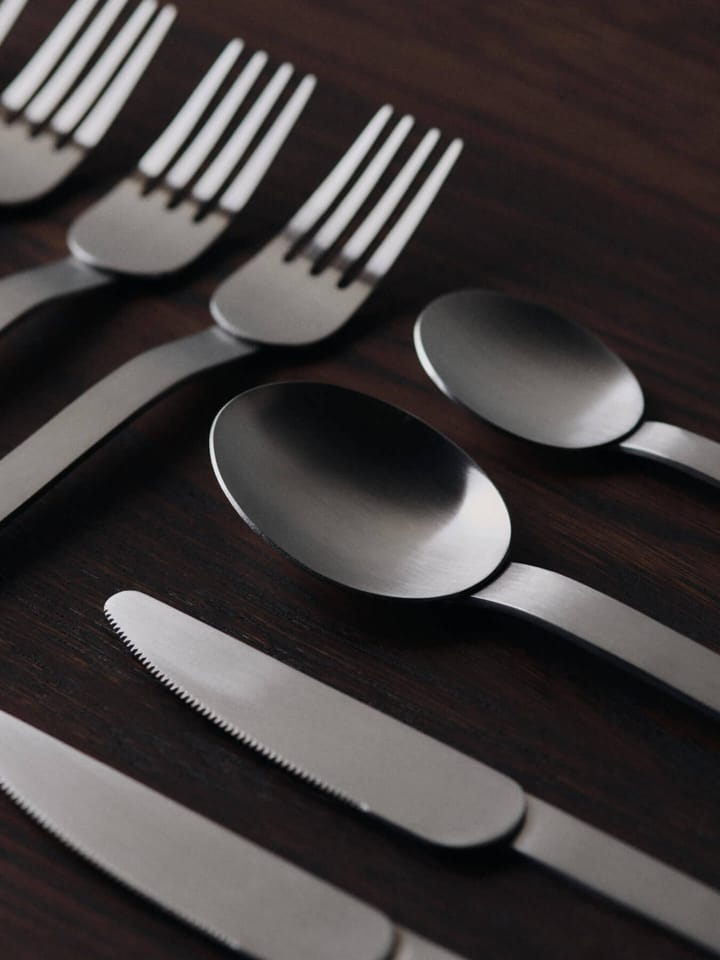 Set de cubiertos Stelo 4 piezas, Brushed Stainless Steel Ferm Living