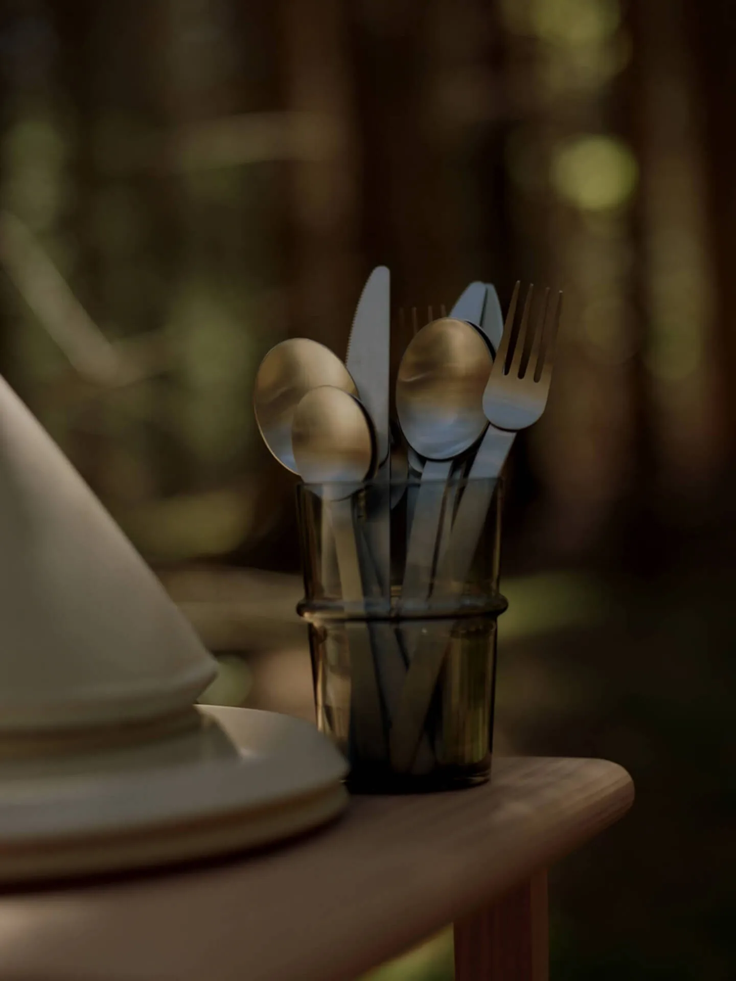 Set de cubiertos Stelo 4 piezas, Brushed Stainless Steel Ferm Living