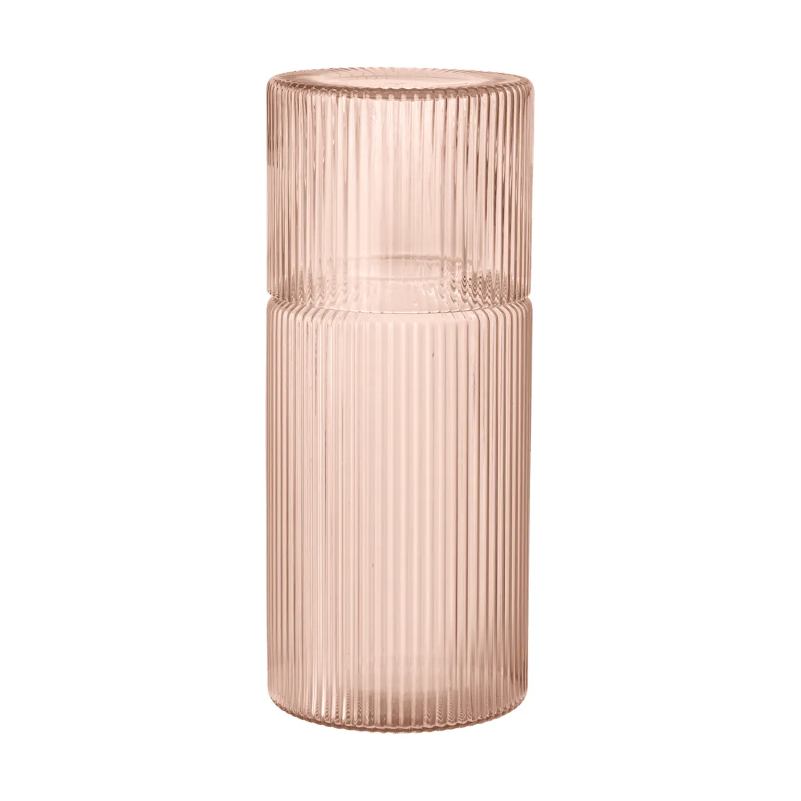 Set de jarra y vaso Ripple small, Blush Ferm Living