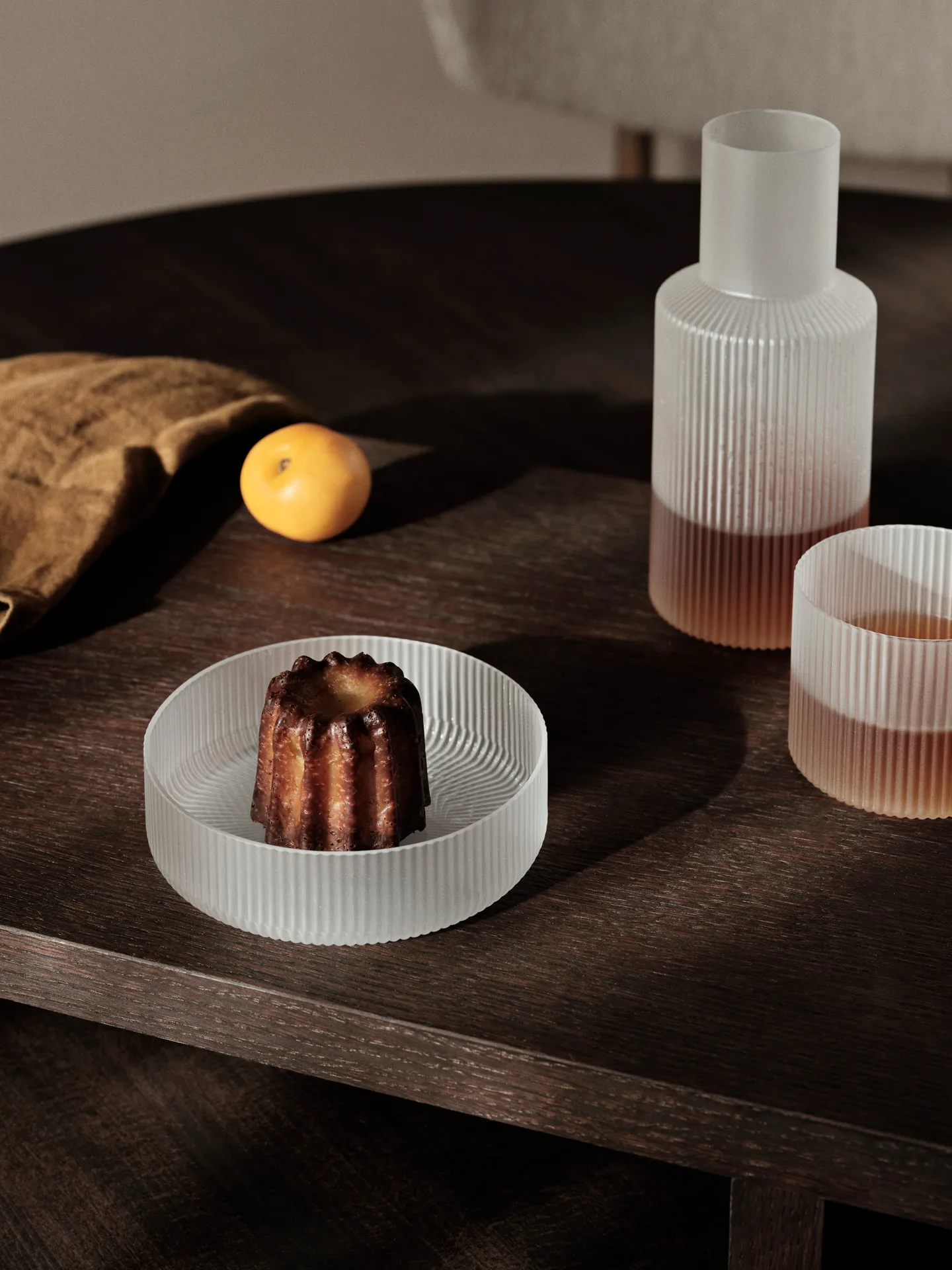Set de jarra y vaso Ripple small, Frosted Ferm Living