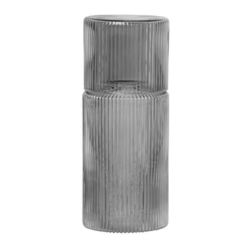 Set de jarra y vaso Ripple small - smoked grey - ferm LIVING