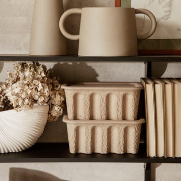 Setd e 2 cajas de almacenaje Ferm Caja papel pequeñas - marrón - Ferm Living