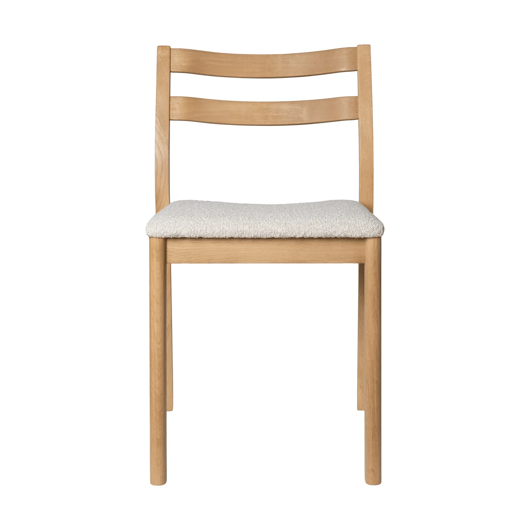 Silla Boda, Asiento tapizado rugged bouclé, roble natural Ferm Living