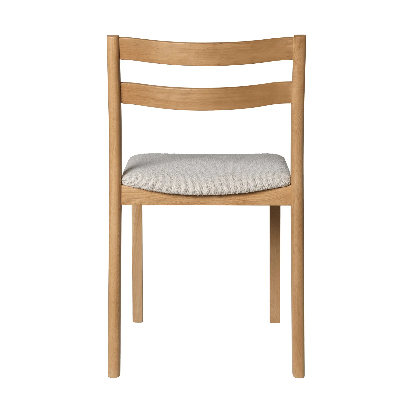 Silla Boda, Asiento tapizado rugged bouclé, roble natural Ferm Living