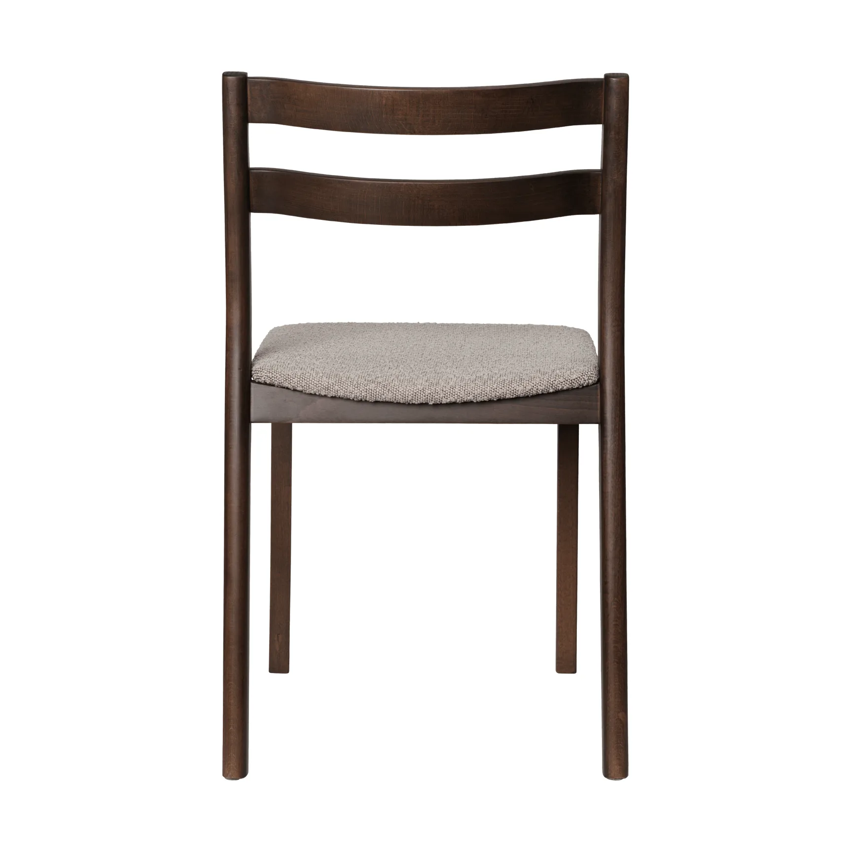 Silla Boda, Asiento tapizado rugged bouclé, roble teñido oscuro-natural Ferm Living