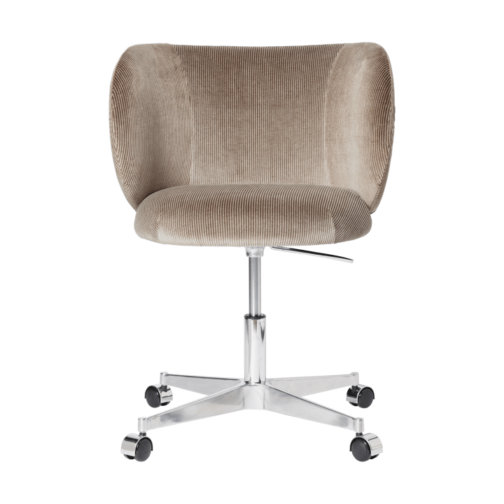 Silla de comedor con ruedas Rico Devoré Velvet - Flint Grey - Ferm Living