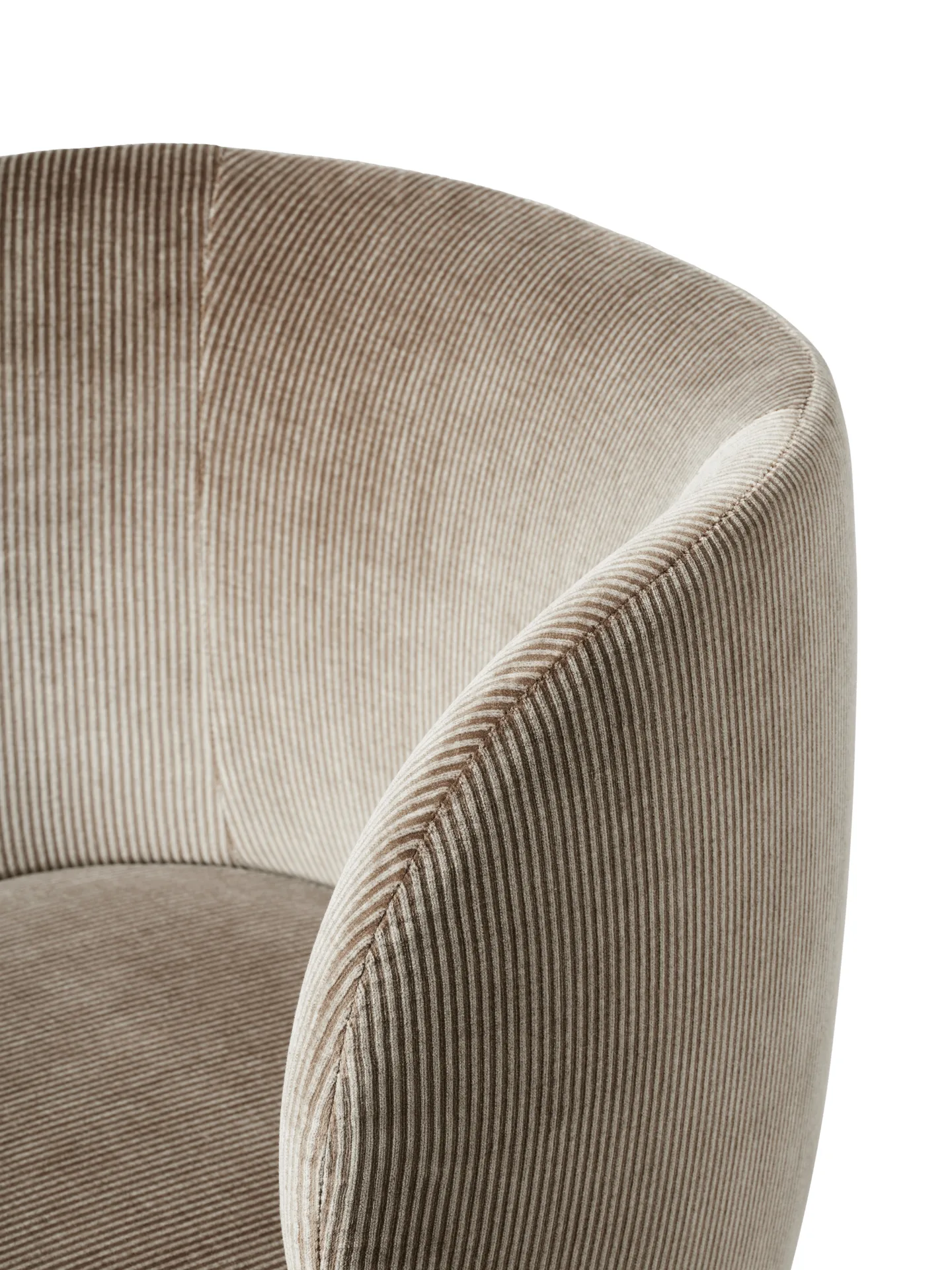 Silla de comedor con ruedas Rico Devoré Velvet, Flint Grey Ferm Living