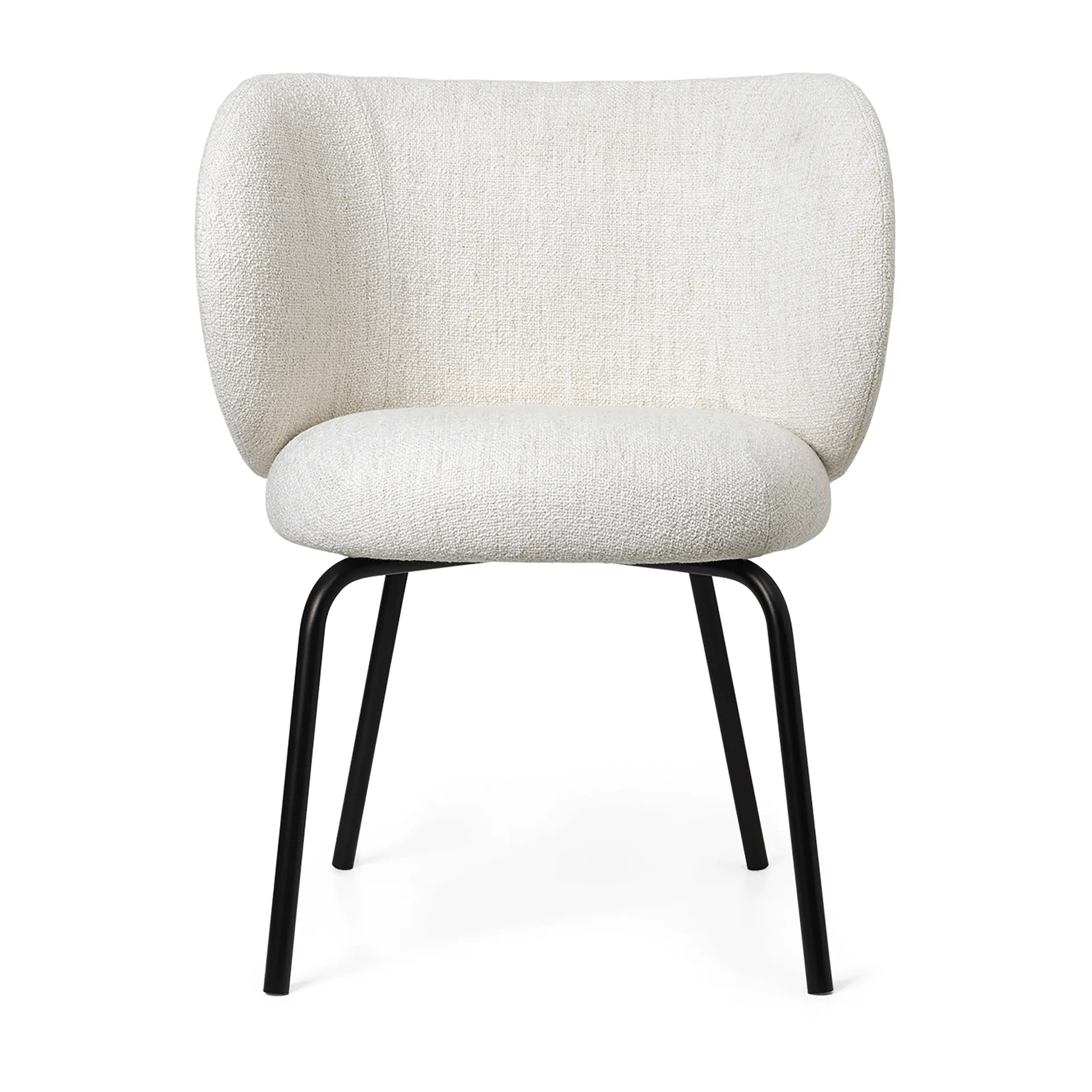 Silla Rico dining chair bouclé, Off-white-black Ferm Living