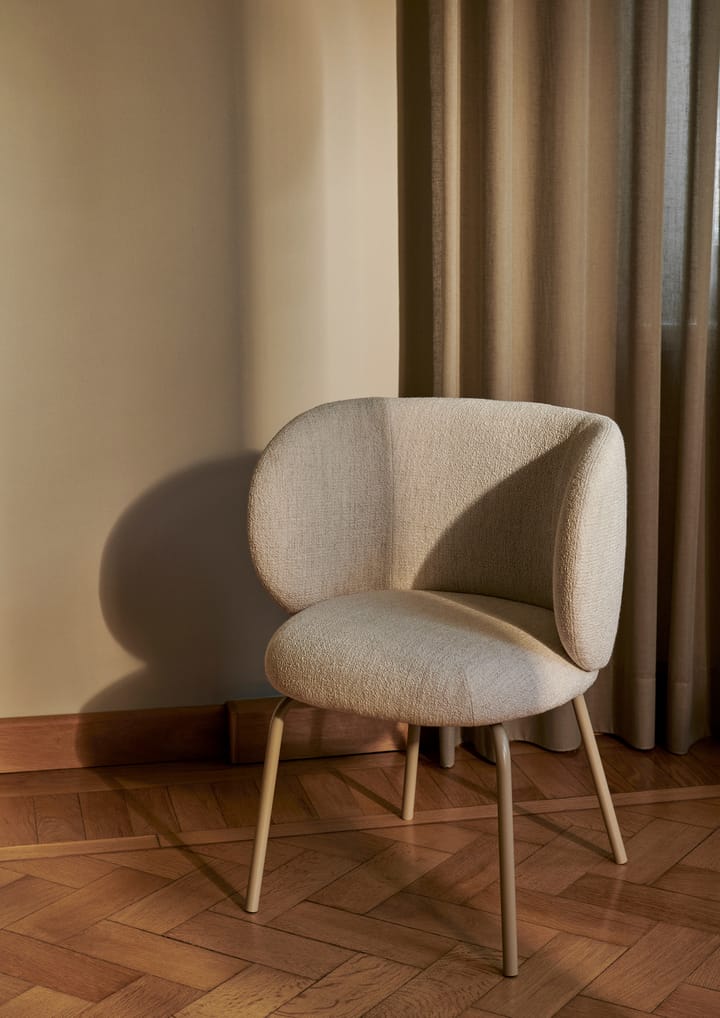Silla Rico dining chair bouclé, Off-white-cashmere Ferm Living