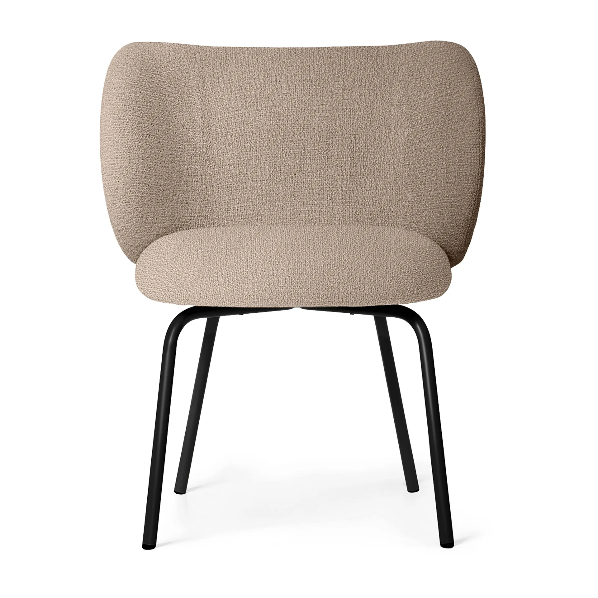 Silla Rico dining chair bouclé, Sand-black Ferm Living