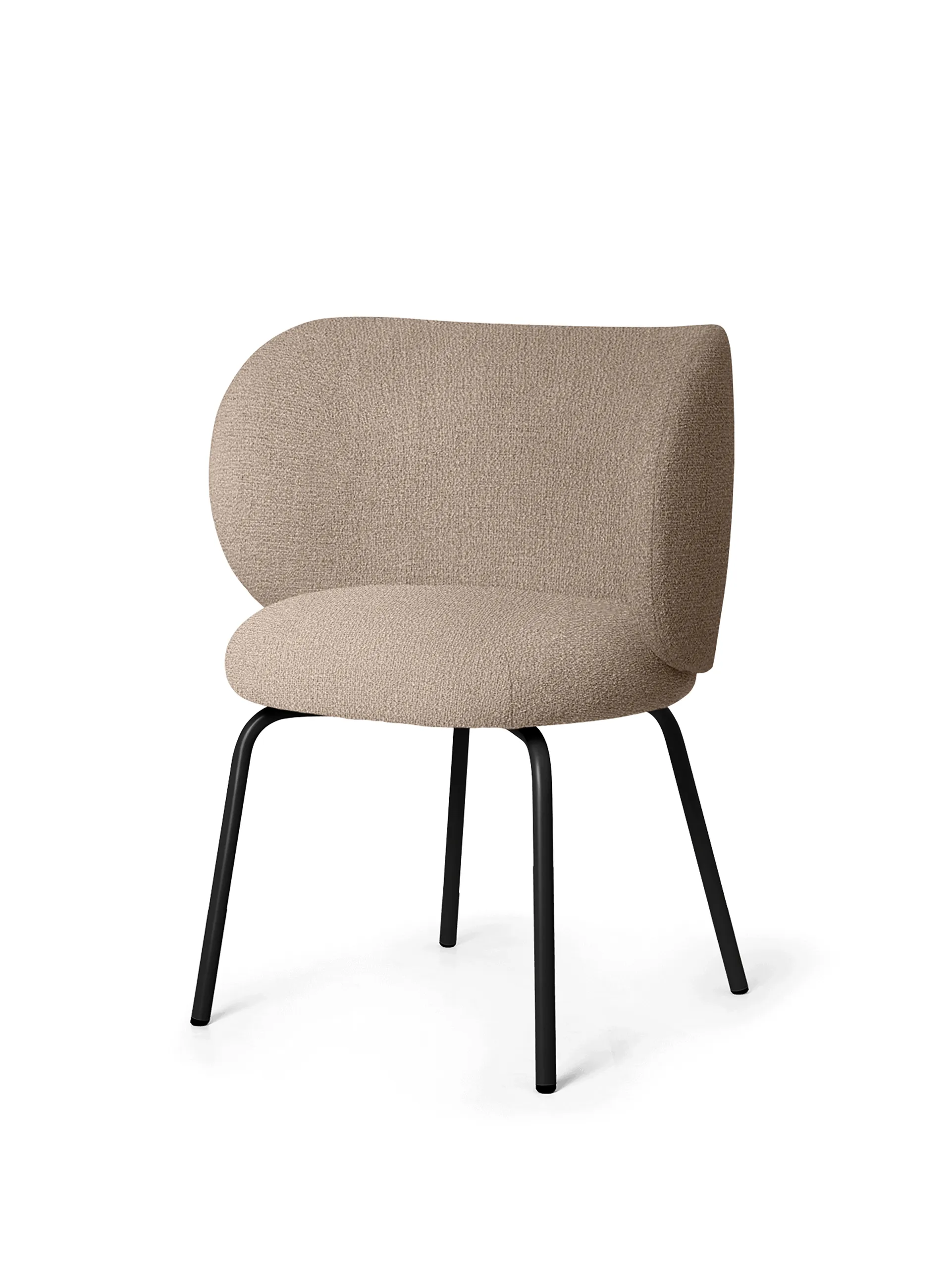 Silla Rico dining chair bouclé, Sand-black Ferm Living