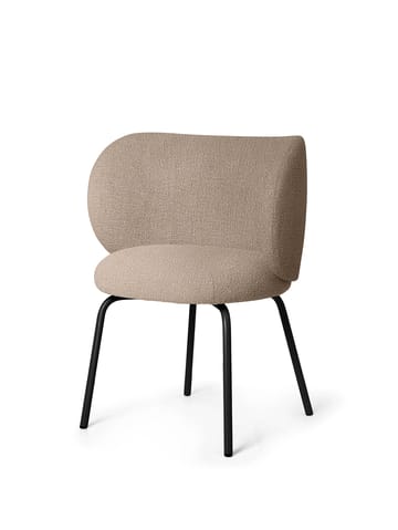 Silla Rico dining chair bouclé - Sand-black - Ferm Living