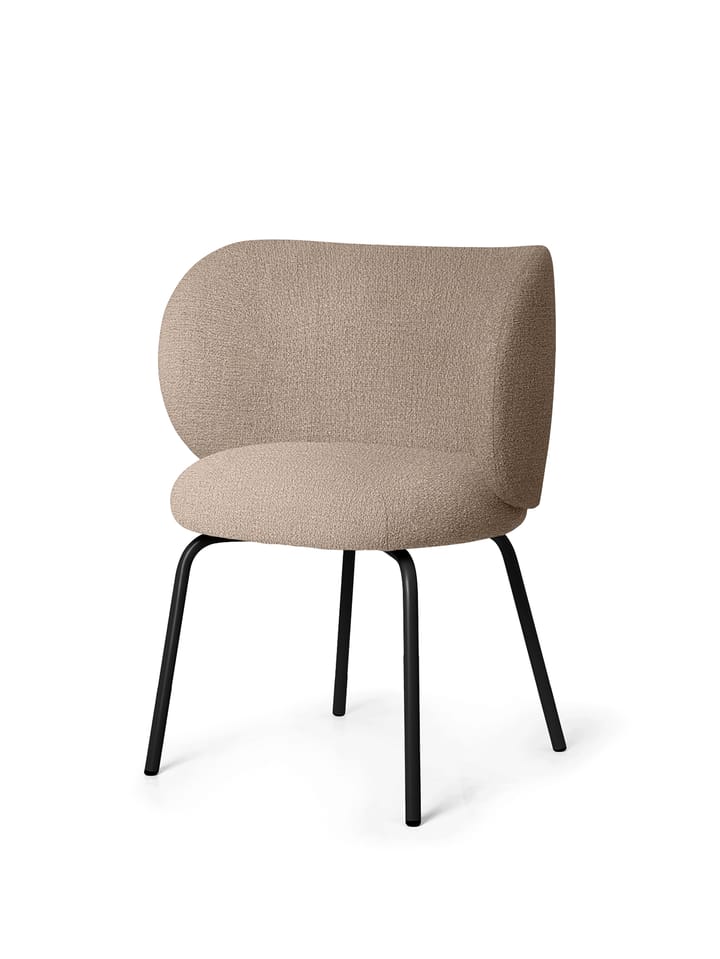 Silla Rico dining chair bouclé - Sand-black - ferm LIVING