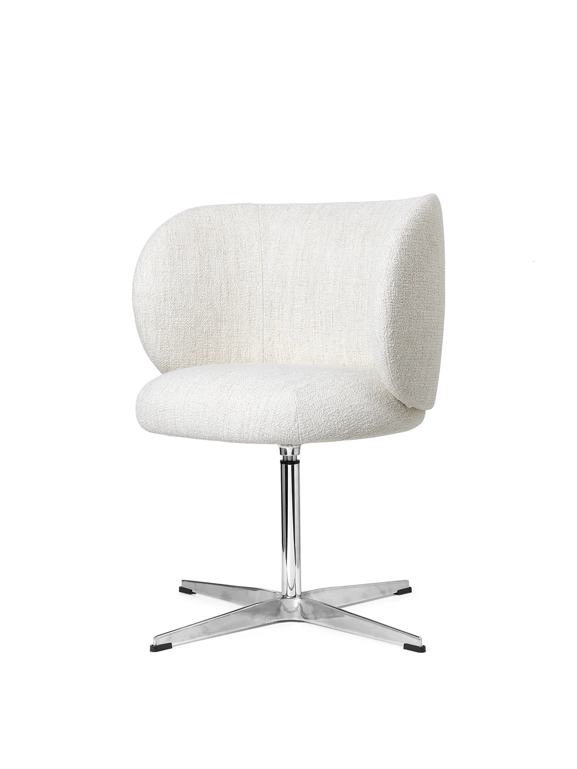 Silla Rico dining chair swivel bouclé, Off-white Ferm Living