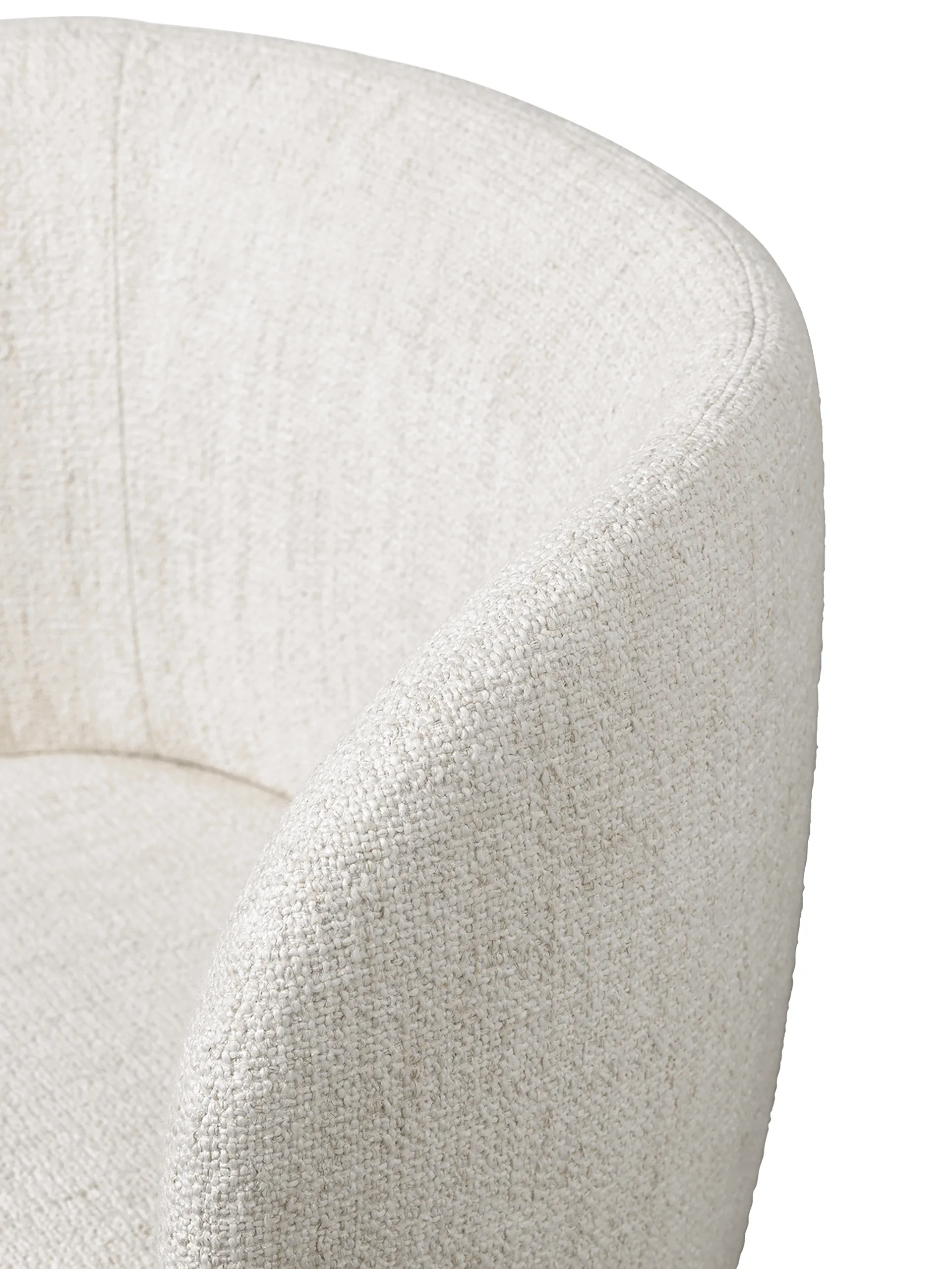 Silla Rico dining chair swivel bouclé, Off-white Ferm Living