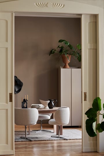 Silla Rico dining chair swivel bouclé - Off-white - Ferm Living