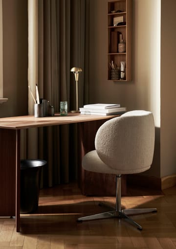 Silla Rico dining chair swivel bouclé - Off-white - Ferm Living
