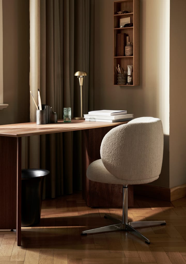 Silla Rico dining chair swivel bouclé, Off-white Ferm Living