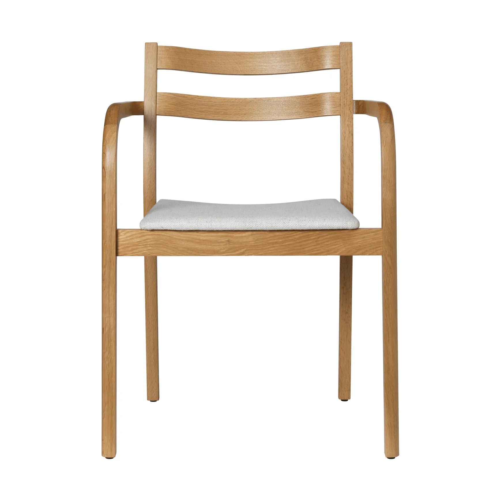 Sillón con reposabrazos Boda, Asiento tapizado, natural oak-off-white Ferm Living