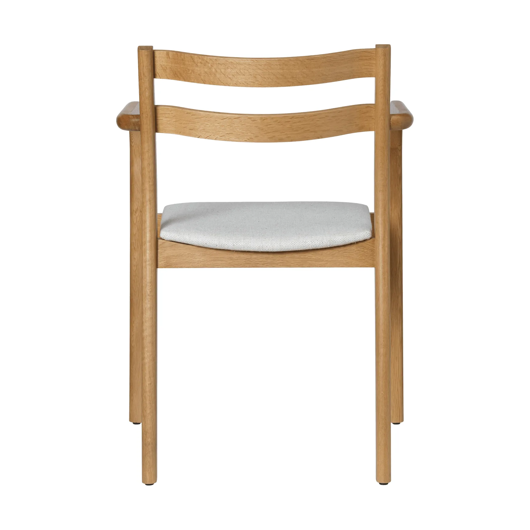 Sillón con reposabrazos Boda, Asiento tapizado, natural oak-off-white Ferm Living