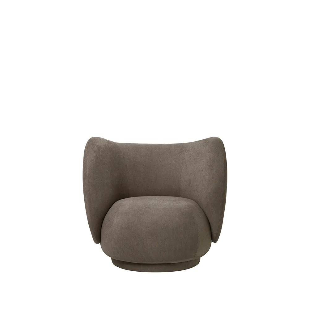 Sillón Rico lounge chair, Brown, brushed Ferm Living