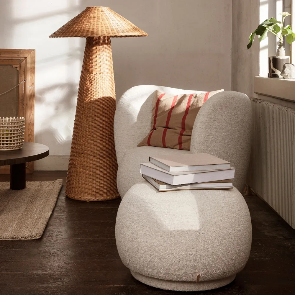 Sillón Rico lounge chair, Brown, brushed Ferm Living