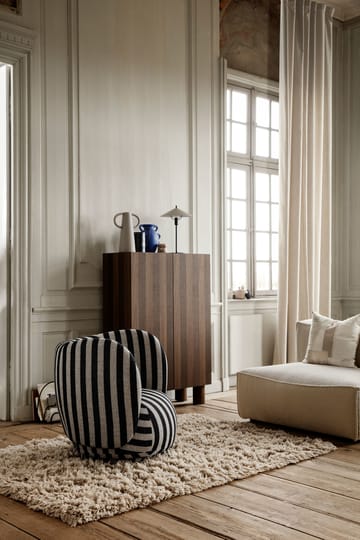 Sillón Rico lounge chair - Louisiana sand black - Ferm Living