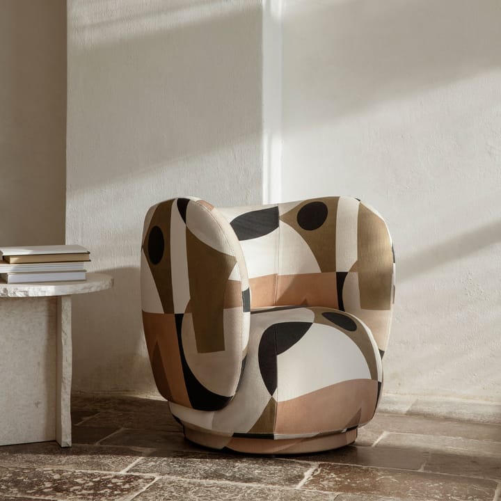 Sillón Rico lounge chair, Warm grey, brushed Ferm Living