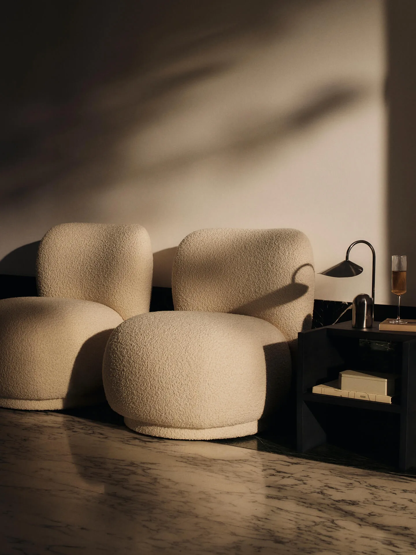 Sillón Rico lounge piccolo, Nordic Bouclé-Off-white Ferm Living