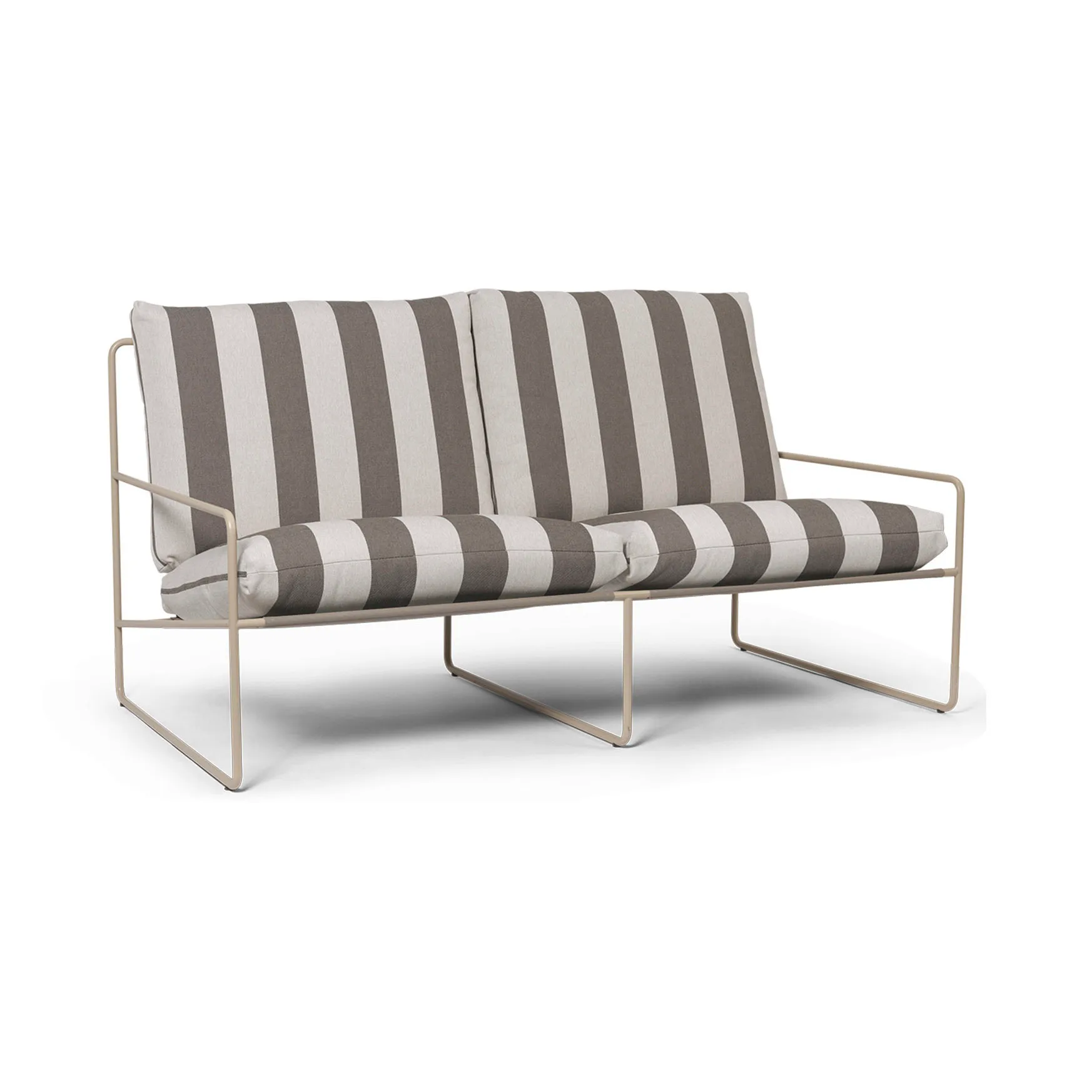 Sofá de 2 plazas Desert, Cash stripe-chocolate Ferm Living