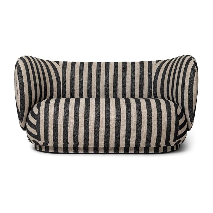 Sofá de 2 plazas Rico - Louisiana sand black - Ferm Living