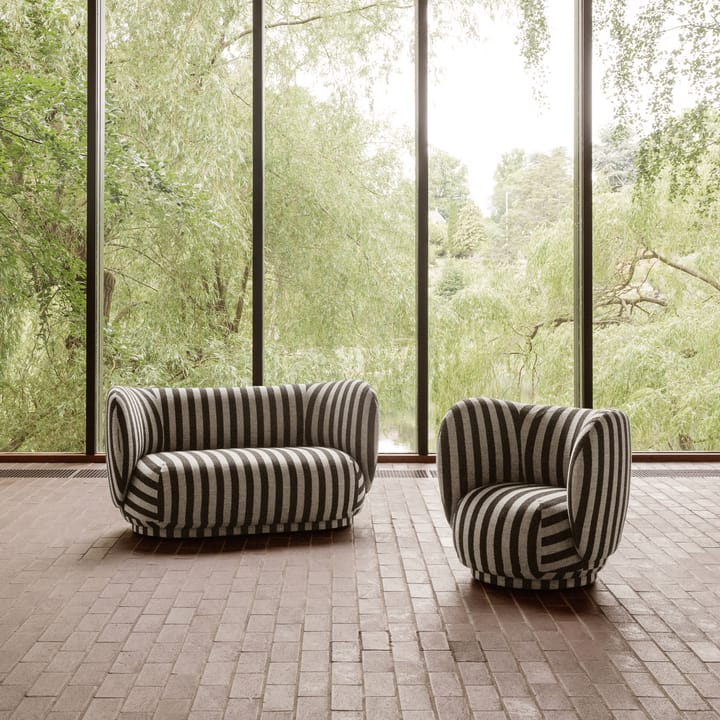 Sofá de 2 plazas Rico, Louisiana sand black Ferm Living