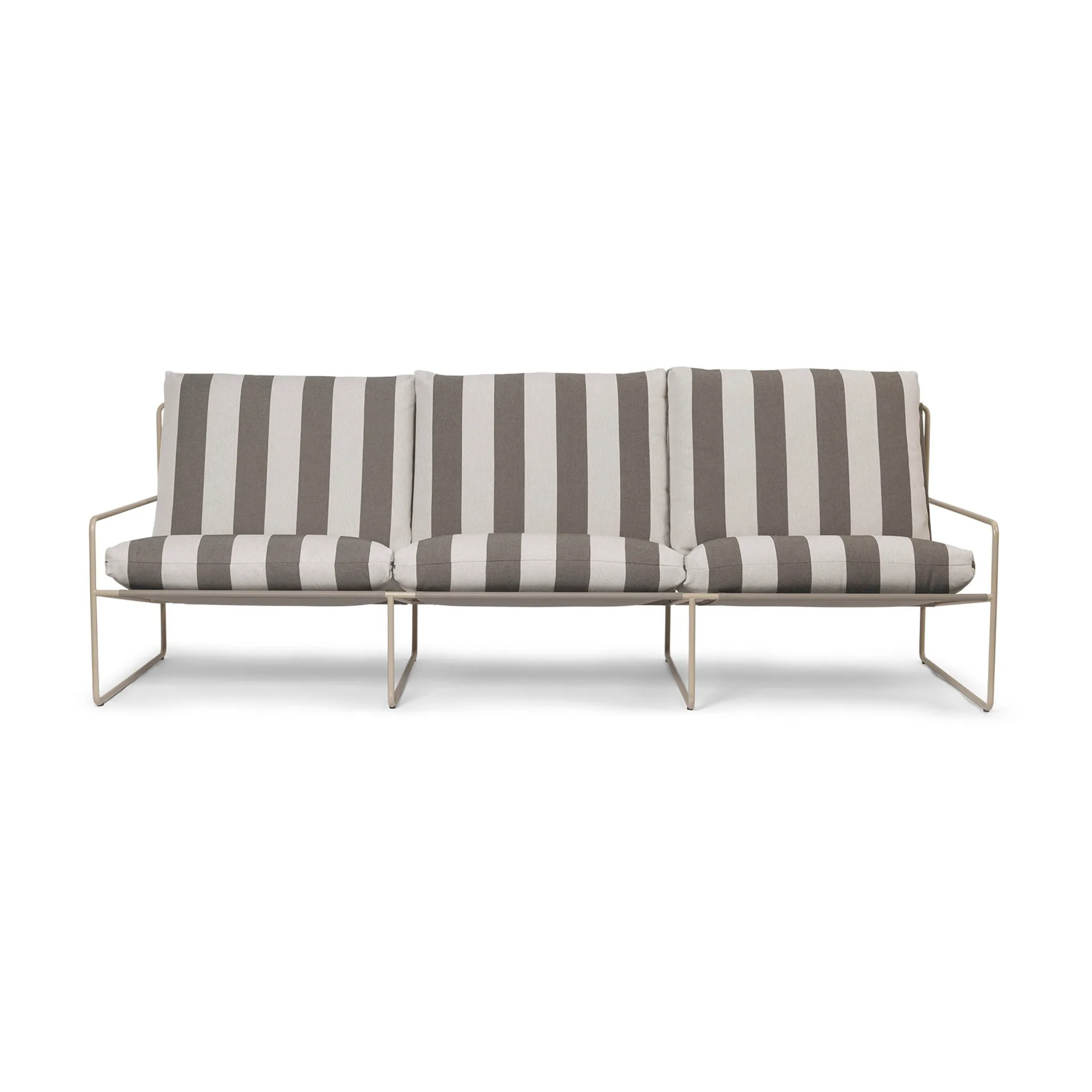 Sofá de 3 plazas Desert, Cash stripe-chocolate Ferm Living