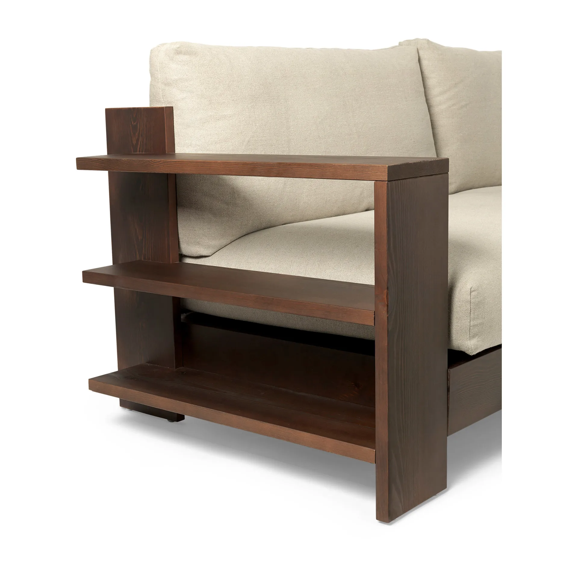 Sofá Edre classic linen, Dark Stained-Natural Ferm Living