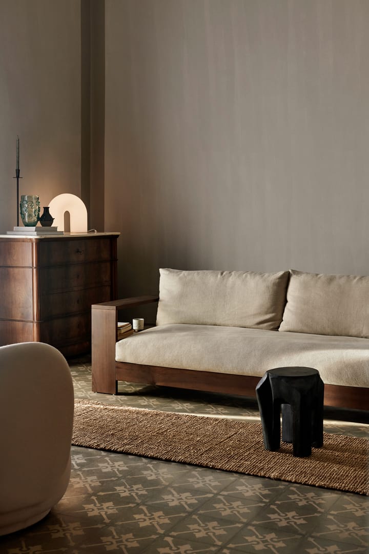 Sofá Edre classic linen, Dark Stained-Natural Ferm Living
