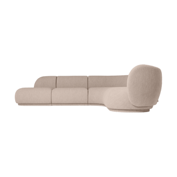 Sofá modular Rico con reposabrazos L (izquierda), Soft Bouclé - Natural - Ferm Living