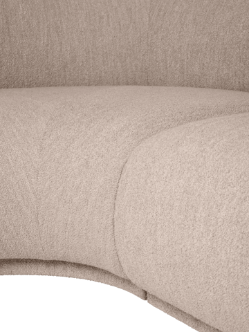Sofá modular Rico con reposabrazos L (izquierda), Soft Bouclé - Natural - Ferm Living