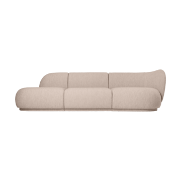 Sofá modular Rico con reposabrazos R (derecha), Soft Bouclé - Natural - Ferm Living