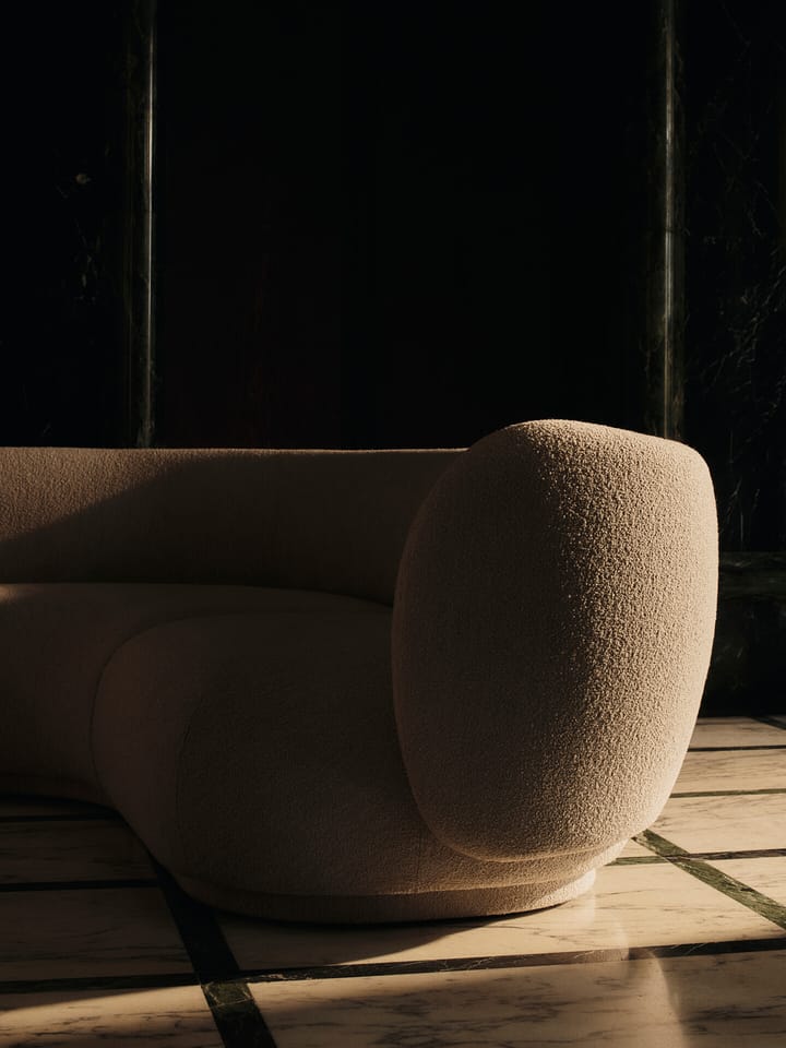 Sofá modular Rico con reposabrazos R (derecha), Soft Bouclé, Natural Ferm Living
