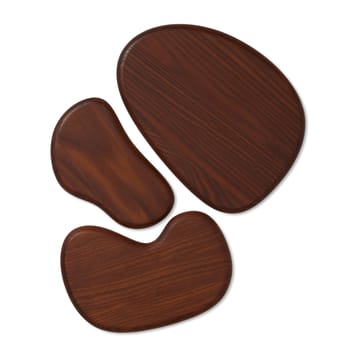 Tabla de cortar Cairn 3 piezas - Dark Brown - Ferm Living