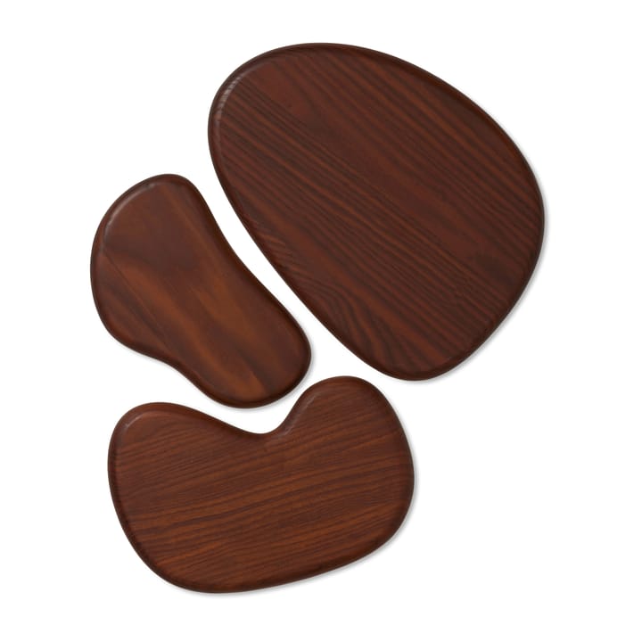 Tabla de cortar Cairn 3 piezas, Dark Brown Ferm Living