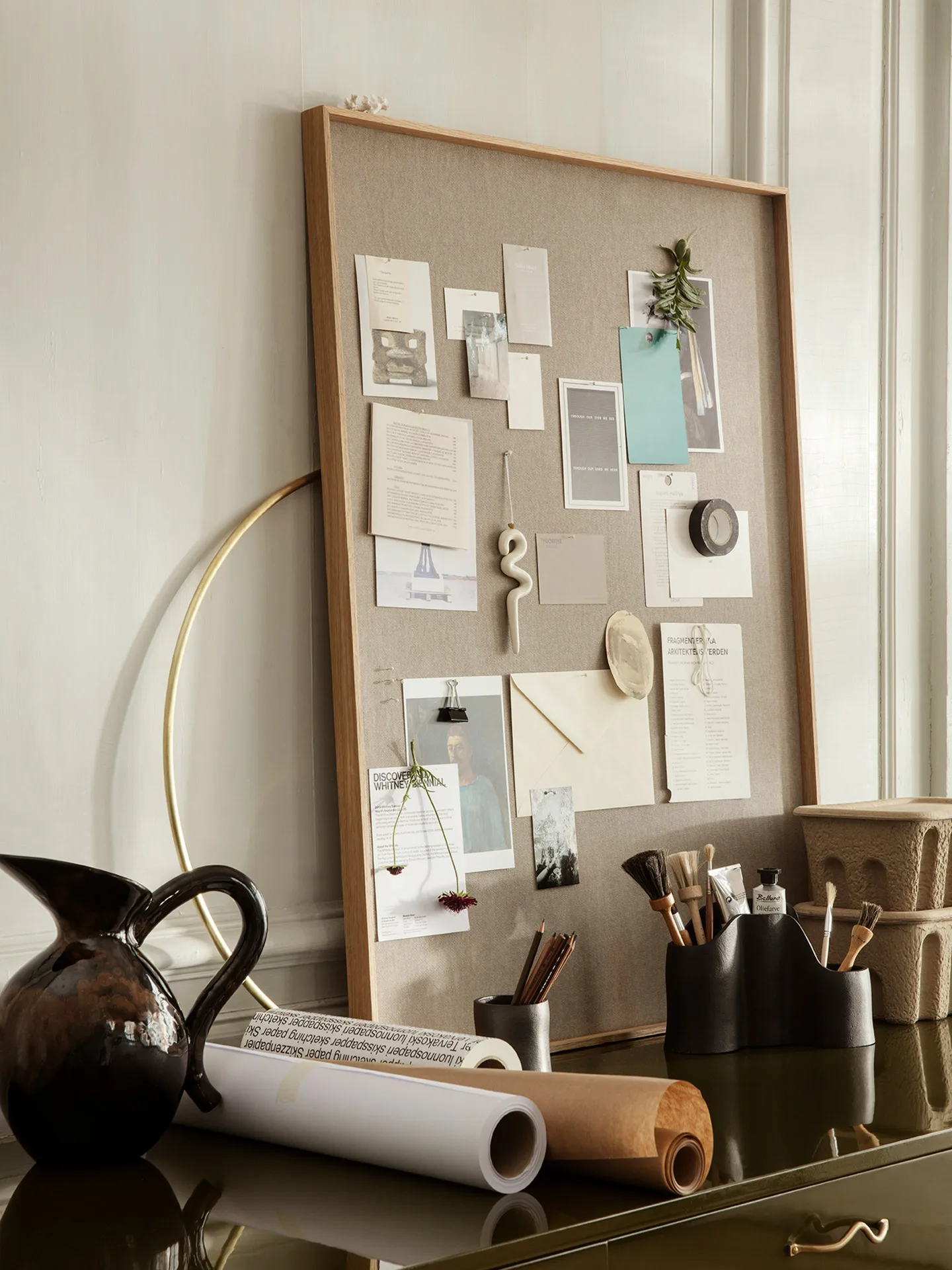 Tablón de notas Scenery 75x100 cm, Natural Oak Ferm Living